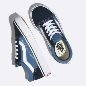 Vans Kiz Çocuk Spor Ayakkabı Old Skool Lacivert/Beyaz | 65345-465